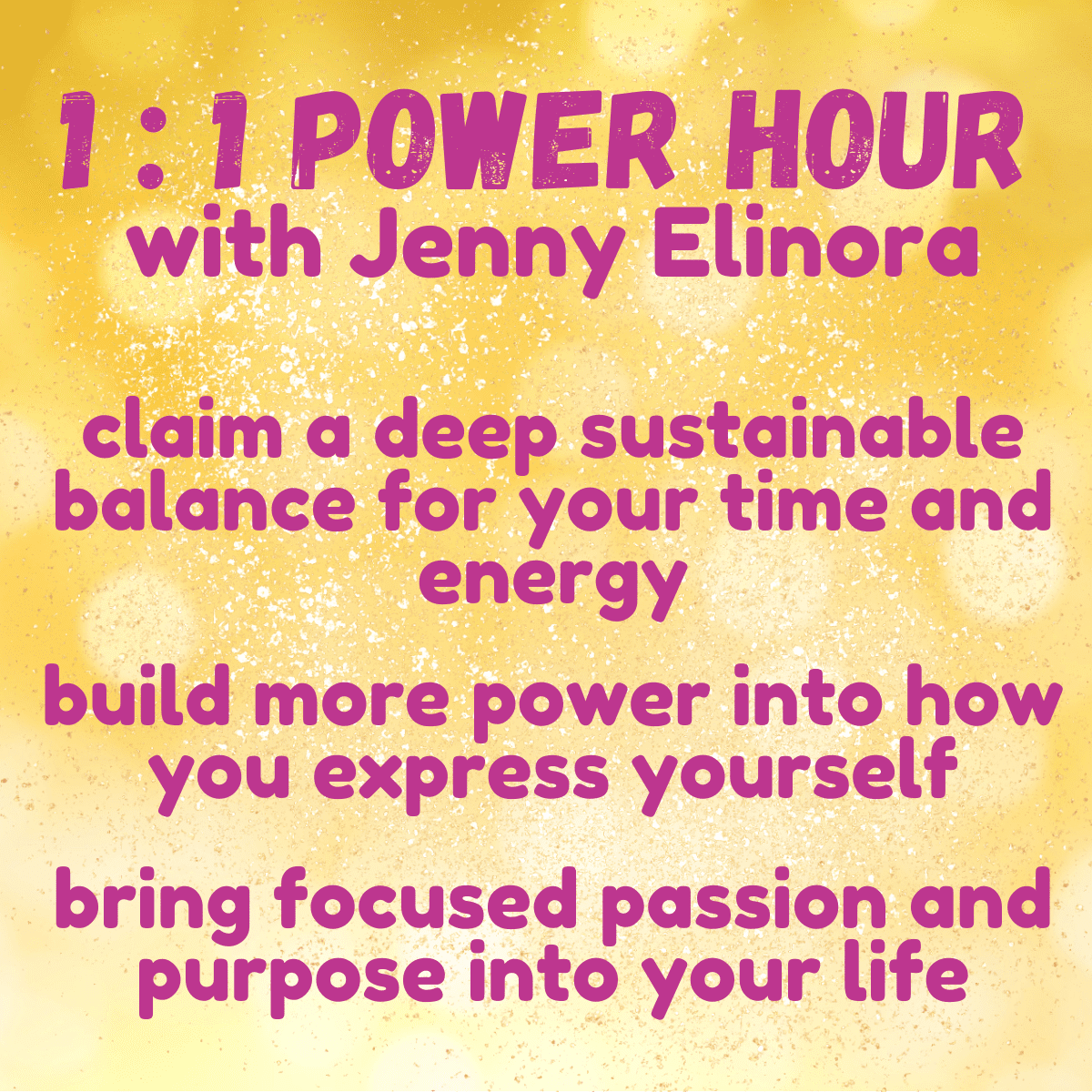 1:1 PowerHour to reclaim your creative JOY